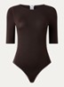 Bahamas body met ronde hals - Donkerbruin