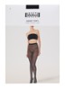 Bouquet panty met bloemenprint in 30 denier - Zwart