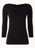 Cordoba naadloze longsleeve met driekwart mouw - Diepzwart