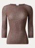 Daisy Net top met opengewerkt dessin - Lichtbruin