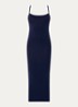 Fatal maxi jurk met spaghetti bandjes - Donkerblauw