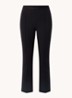 Grazia high waist cropped flared fit broek met siernaad - Zwart
