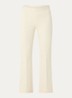 Grazia high waist cropped flared fit broek met siernaad - Ivoor