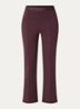 Grazia high waist cropped flared fit broek met siernaad - Aubergine