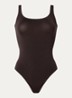 Jamaika stringbody met glanzende finish - Donkerbruin