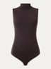 Viscose string body met col - Bruin