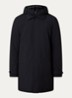 Gewatteerde parka met afneembare capuchon - Zwart