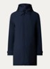 Gewatteerde parka met afneembare capuchon - Donkerblauw