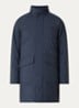 Micro gewatteerde parka met opgestikte zakken - Blauw