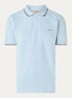 Monterey regular fit polo met logoborduring - Lichtblauw