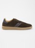 Samba sneaker van suède met details van leer - Donkerbeige
