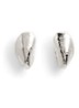 Small mussel oorstekers verguld - Zilver