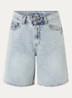 Yumi high waist wide leg korte broek van denim - Indigo