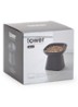 Tower Tall voerbak 12 x 12 cm - Zwart