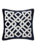 Entrelac sierkussenhoes 45 x 45 cm - Donkerblauw