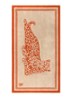 Leopard strandlaken van  katoen 90 x 160 cm - Oranje