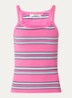 Albao ribgebreide tanktop met streepprint - Fuchsia