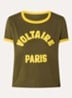 Alys T-shirt met logoborduring - Bronsgroen