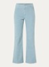 Evy high waist flared fit chino van corduroy met steekzakken - Lichtblauw