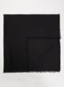 Glenn sjaal in wolblend met jacquard dessin 140 x 140 cm - Zwart