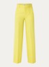 High waist wide fit pantalon met steekzakken - Geel