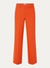 High waist wide fit pantalon met steekzakken - Oranje
