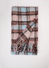 Joan Tartan sjaal in wolblend 190 x 56 cm - Roze