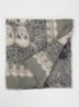 Kerry Garden sjaal met print 135 x 135 cm - Olijfgroen