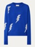 Markuz fijngebreide trui van kasjmier met ingebreid patroon - Blauw