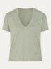 Marta T-shirt in linnenblend met details van strass - Lichtbruin