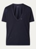 Marta T-shirt in linnenblend met details van strass - Royalblauw