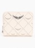 Mini portemonnee met logoprint - Gebroken wit