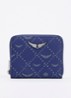 Mini portemonnee met logoprint - Royalblauw