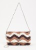 Rock macramé clutch met afneembare schouderriem - Bruin