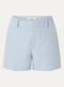 Sidou high waist straight fit korte broek - Lichtblauw