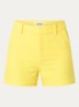Sidou high waist straight fit korte broek - Geel