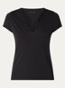 Tuni T-shirt met V-hals - Zwart