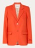Vanille blazer met schoudervulling en klepzakken - Oranjerood