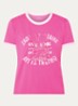 Woos T-shirt met logoprint en borduring - Roze