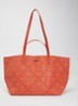 XL shopper met logoprint - Oranje