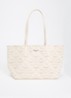 Z shopper van canvas met logoprint - Gebroken wit