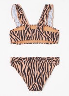 Zwart Wit Ibiza Bikini Met Ruches