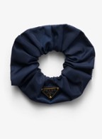 Re-Nylon scrunchie met logo - Donkerblauw